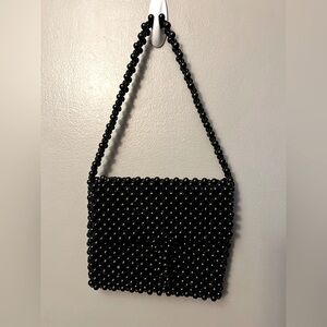 Vintage Black Beaded Handbag